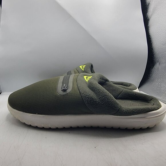 Nike Burrow Mens 13 Slides Sandal Cargo Khaki Volt Green Casual DJ3130-300 - Picture 11 of 13